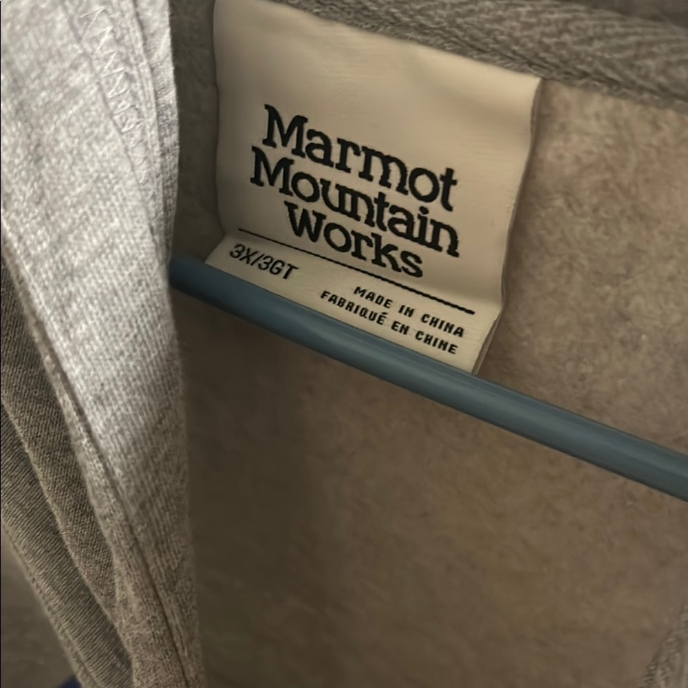Marmot Gray and Blue Sweatshirt 3XL - Picture 4 of 6